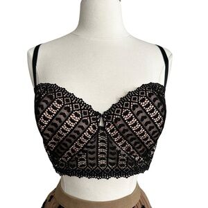 ADORE ME Nymphodora Contour Balconette Black Bra Romantic Feminine Lingerie